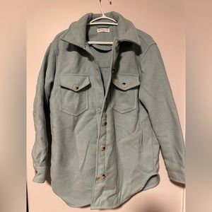 Baby blue shacket